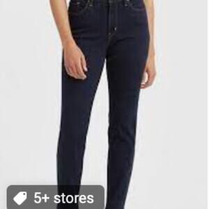 LEVI'S Super Chic Dark Wash Classic Straight Leg Jeans Size 16